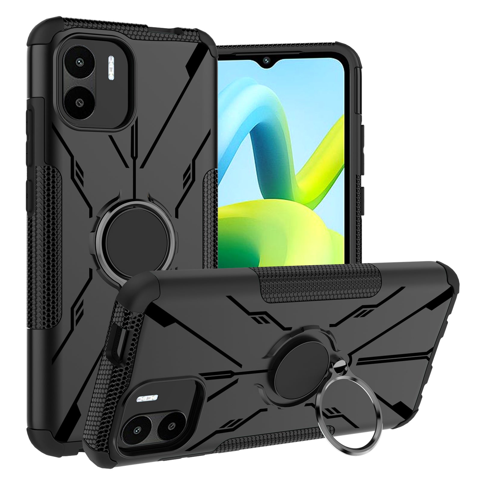 Anti-drop Phone Case For Xiaomi Redmi A1 4G A2 4G Ring Kickstand PC TPU Hybrid Cell Phone Cover Anti-drop Phone Case For Xiaomi Redmi A1 4G A2 4G Ring Kickstand PC TPU Hybrid Cell Phone Cover